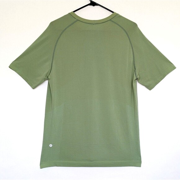Lululemon Mens Medium Heather Green Metal Vent Tech Short Sleev Shirt Athletic - Picture 2 of 5